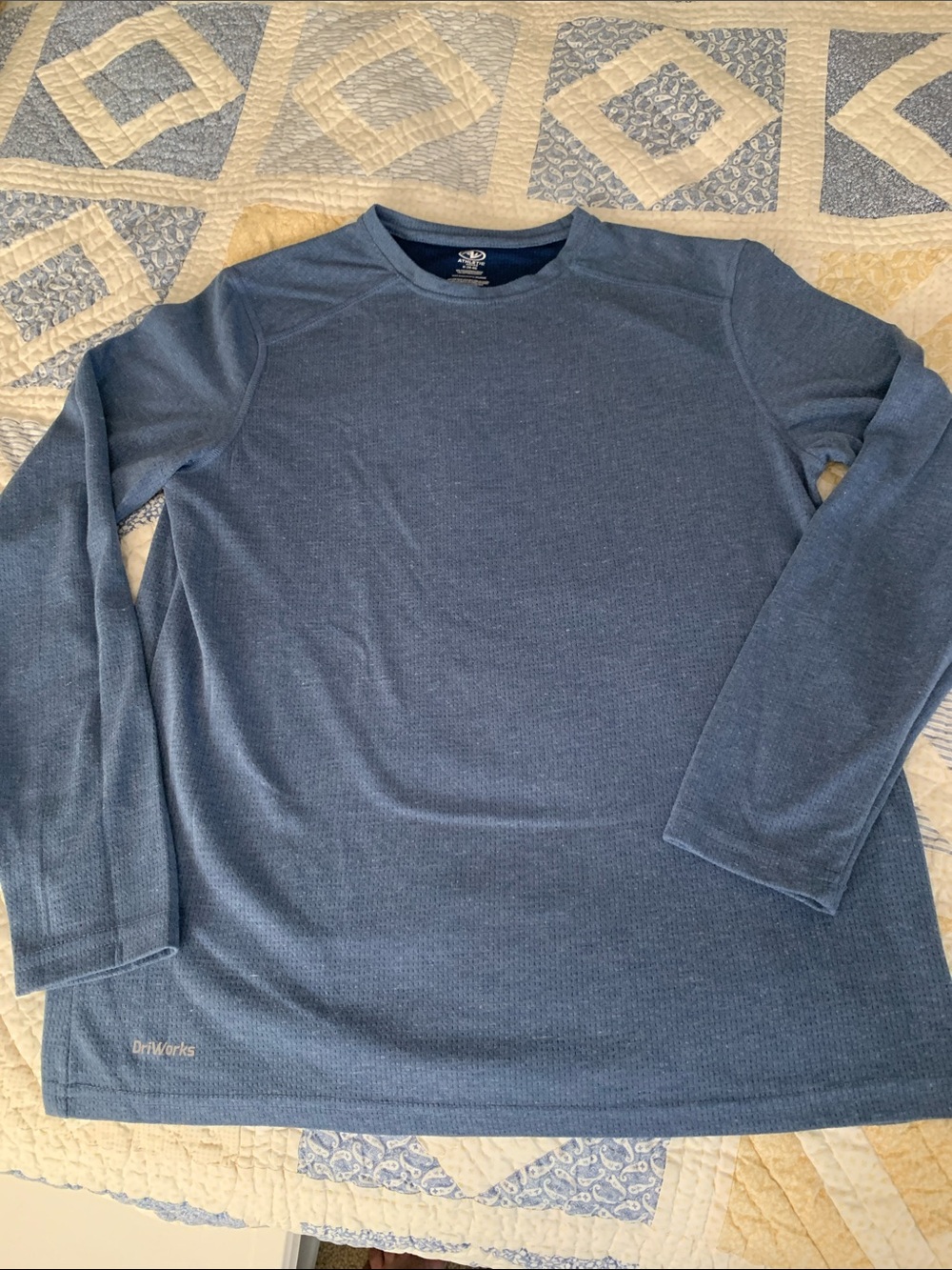 Athletic Works Blue Long Sleeve Performance Tee